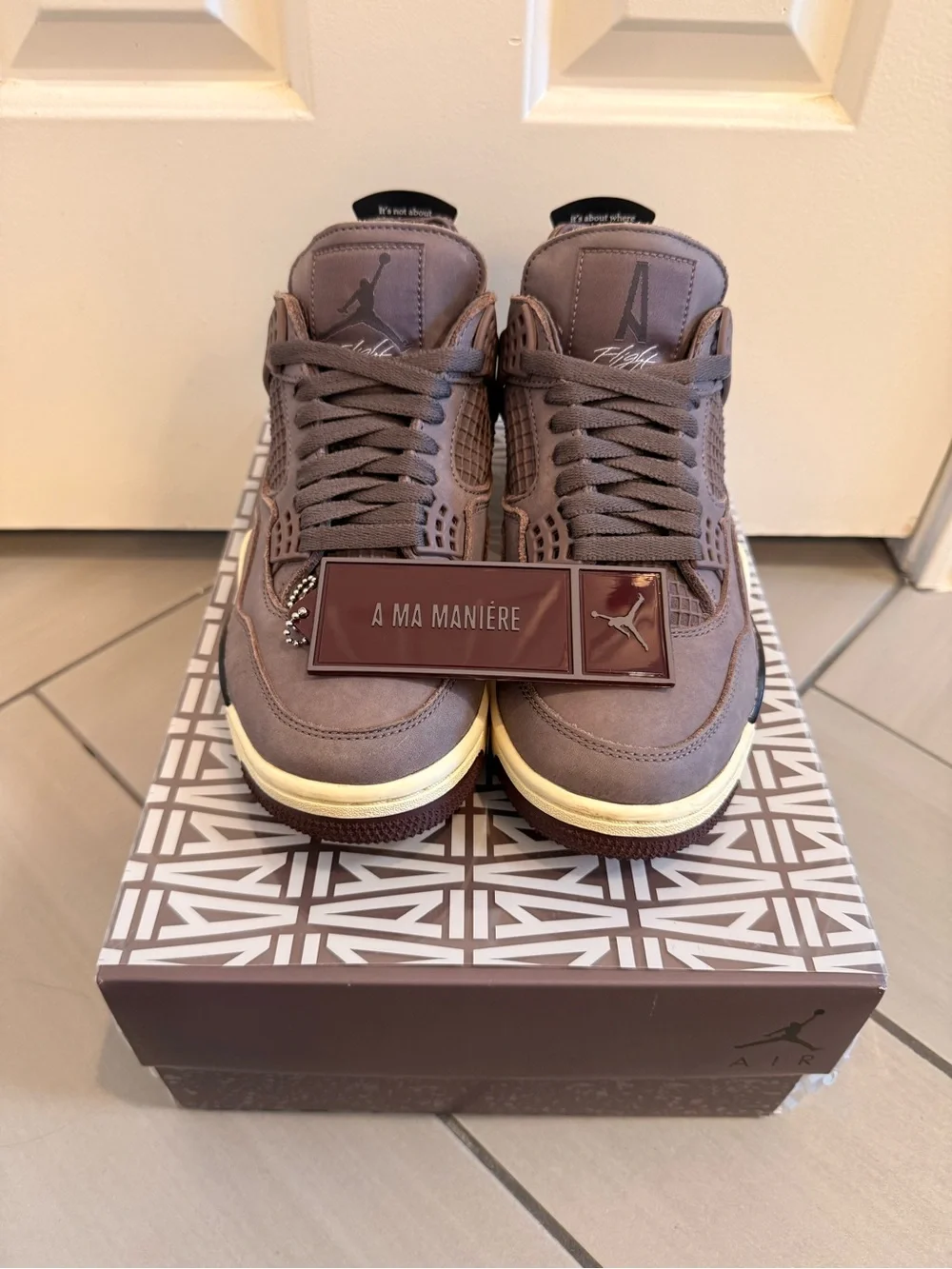 Jordan A Ma Maniére Air Jordan 4 Mauve Brown Sneakers size 6